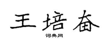 袁强王培奋楷书个性签名怎么写