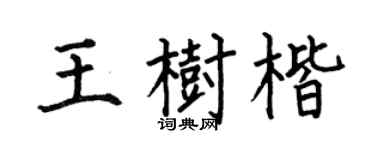 何伯昌王树楷楷书个性签名怎么写