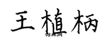 何伯昌王植柄楷书个性签名怎么写