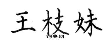 何伯昌王枝妹楷书个性签名怎么写