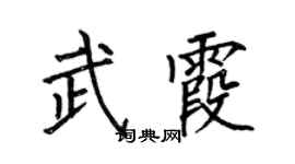 何伯昌武霞楷书个性签名怎么写