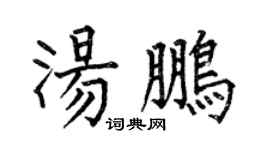 何伯昌汤鹏楷书个性签名怎么写