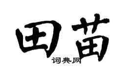 翁闿运田苗楷书个性签名怎么写