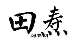 翁闿运田焘楷书个性签名怎么写