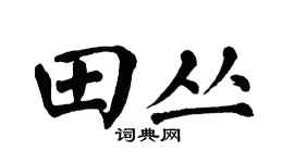 翁闿运田丛楷书个性签名怎么写