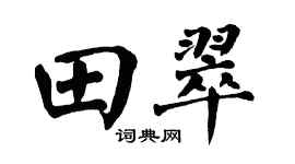 翁闿运田翠楷书个性签名怎么写