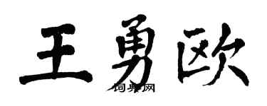 翁闿运王勇欧楷书个性签名怎么写