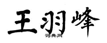 翁闿运王羽峰楷书个性签名怎么写