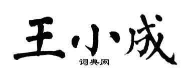 翁闿运王小成楷书个性签名怎么写