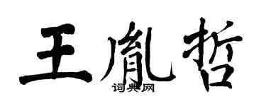 翁闿运王胤哲楷书个性签名怎么写