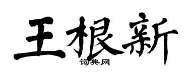 翁闿运王根新楷书个性签名怎么写