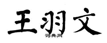 翁闿运王羽文楷书个性签名怎么写