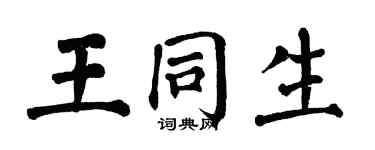 翁闿运王同生楷书个性签名怎么写