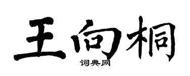 翁闿运王向桐楷书个性签名怎么写