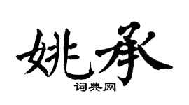 翁闿运姚承楷书个性签名怎么写