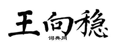 翁闿运王向稳楷书个性签名怎么写