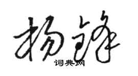 骆恒光杨锋草书个性签名怎么写