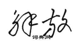 骆恒光解放草书个性签名怎么写