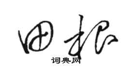 骆恒光田根草书个性签名怎么写