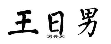 翁闿运王日男楷书个性签名怎么写