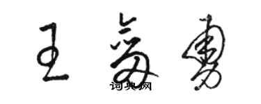 骆恒光王剑勇草书个性签名怎么写