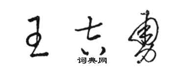 骆恒光王吉勇草书个性签名怎么写