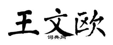 翁闿运王文欧楷书个性签名怎么写