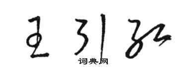 骆恒光王引红草书个性签名怎么写