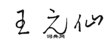 骆恒光王元仙草书个性签名怎么写