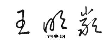 骆恒光王明严草书个性签名怎么写