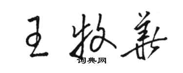 骆恒光王牧华草书个性签名怎么写