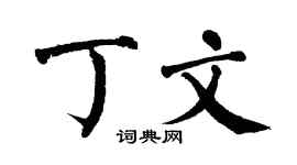 翁闿运丁文楷书个性签名怎么写