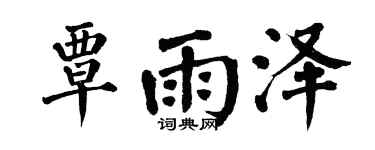 翁闿运覃雨泽楷书个性签名怎么写