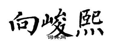 翁闿运向峻熙楷书个性签名怎么写