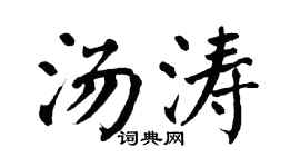 翁闿运汤涛楷书个性签名怎么写