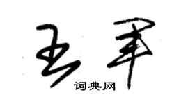 朱锡荣王军草书个性签名怎么写