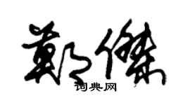 朱锡荣郑杰草书个性签名怎么写