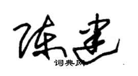 朱锡荣陈建草书个性签名怎么写