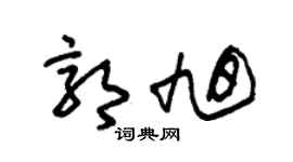 朱锡荣郭旭草书个性签名怎么写