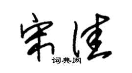 朱锡荣宋佳草书个性签名怎么写