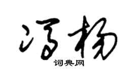 朱锡荣冯杨草书个性签名怎么写