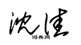 朱锡荣沈佳草书个性签名怎么写