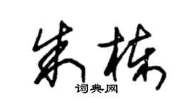 朱锡荣朱栋草书个性签名怎么写