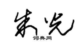 朱锡荣朱光草书个性签名怎么写