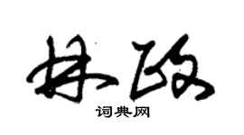 朱锡荣林政草书个性签名怎么写