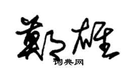 朱锡荣郑雄草书个性签名怎么写