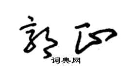 朱锡荣郭正草书个性签名怎么写