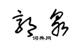 朱锡荣郭泉草书个性签名怎么写