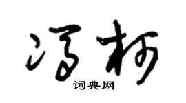 朱锡荣冯柯草书个性签名怎么写