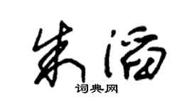 朱锡荣朱滔草书个性签名怎么写